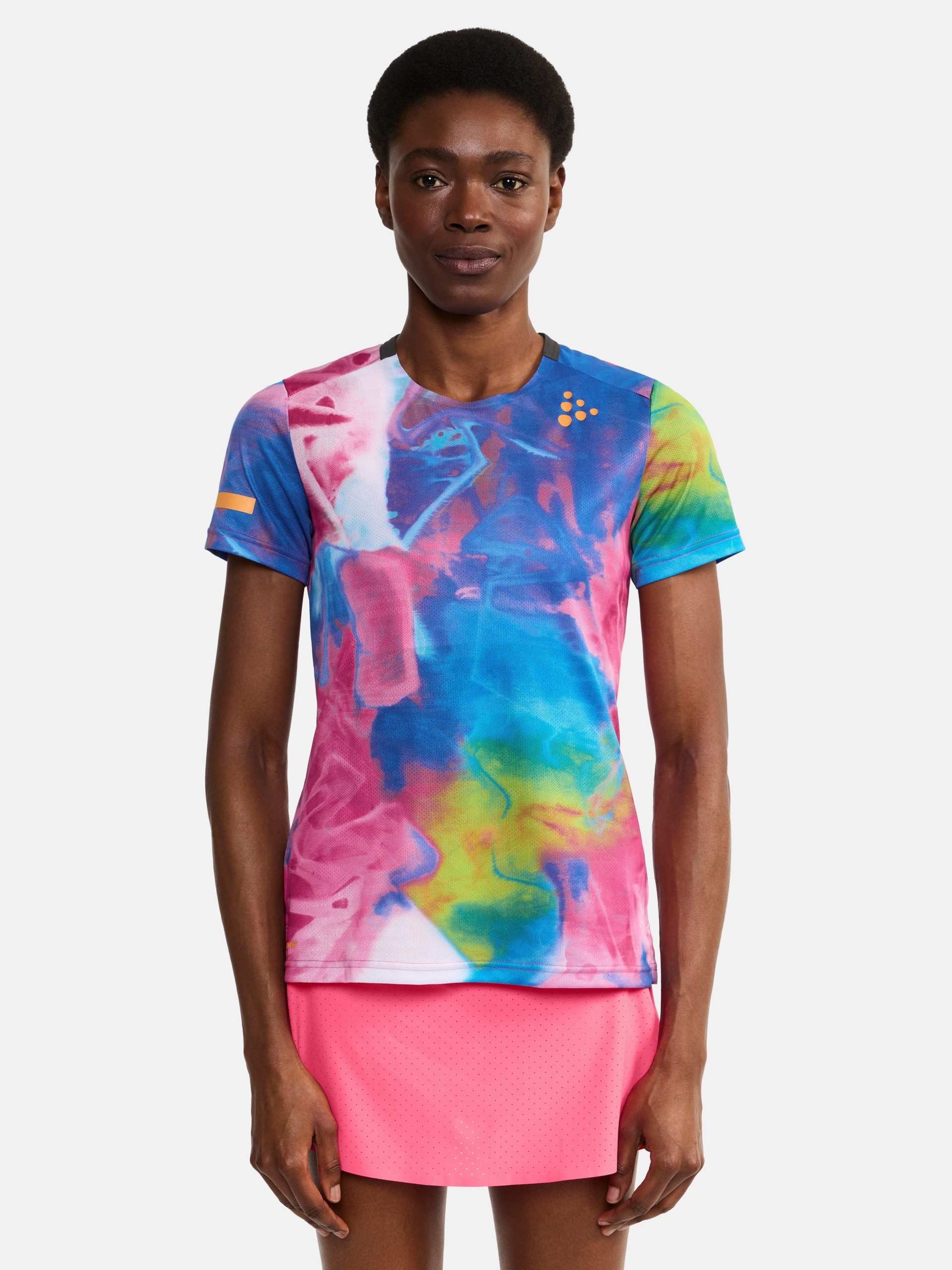 Women's Pro Hypervent Jaquard Running Tee - FUCHSIA/MULTI