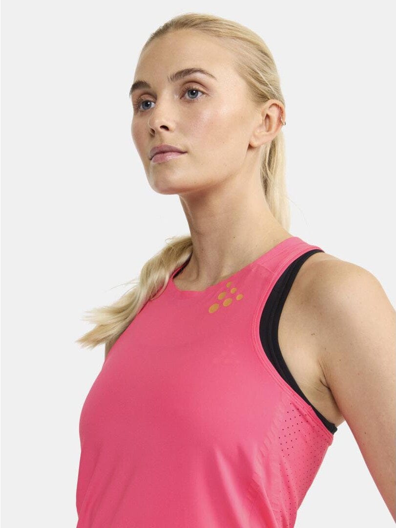 Women's Pro Hypervent Runnning Singlet 2 - FUCHSIA - Image 3