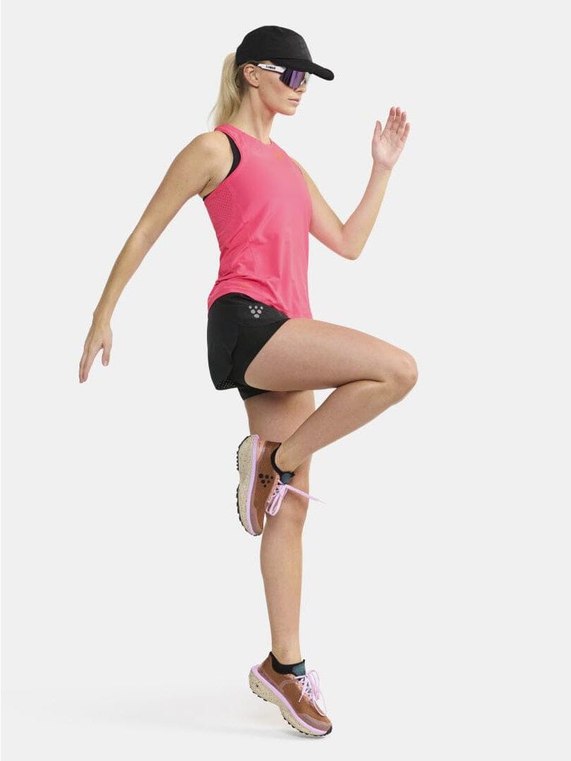 Women's Pro Hypervent Runnning Singlet 2 - FUCHSIA - Image 7