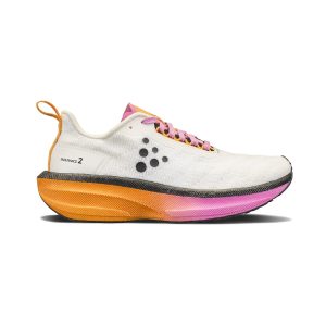 Women's Endurance 2 Running Shoe - Ash White/Fuchsia