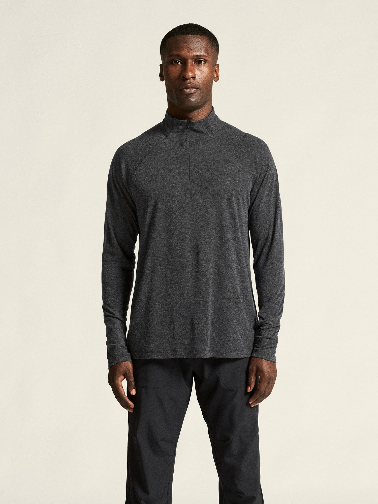 Men's ADV SubZ Wool Longsleeve Tee 3 - Black Melange - Image 2