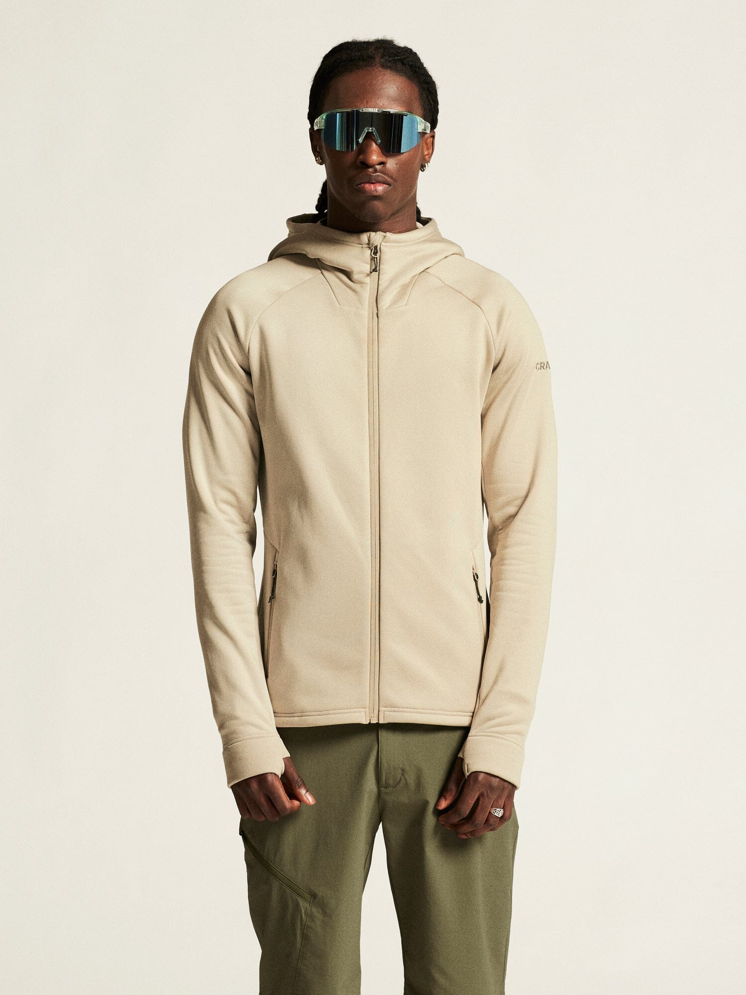 Men's ADV Explore Power Fleece Hood Jacket - Hay - Image 2