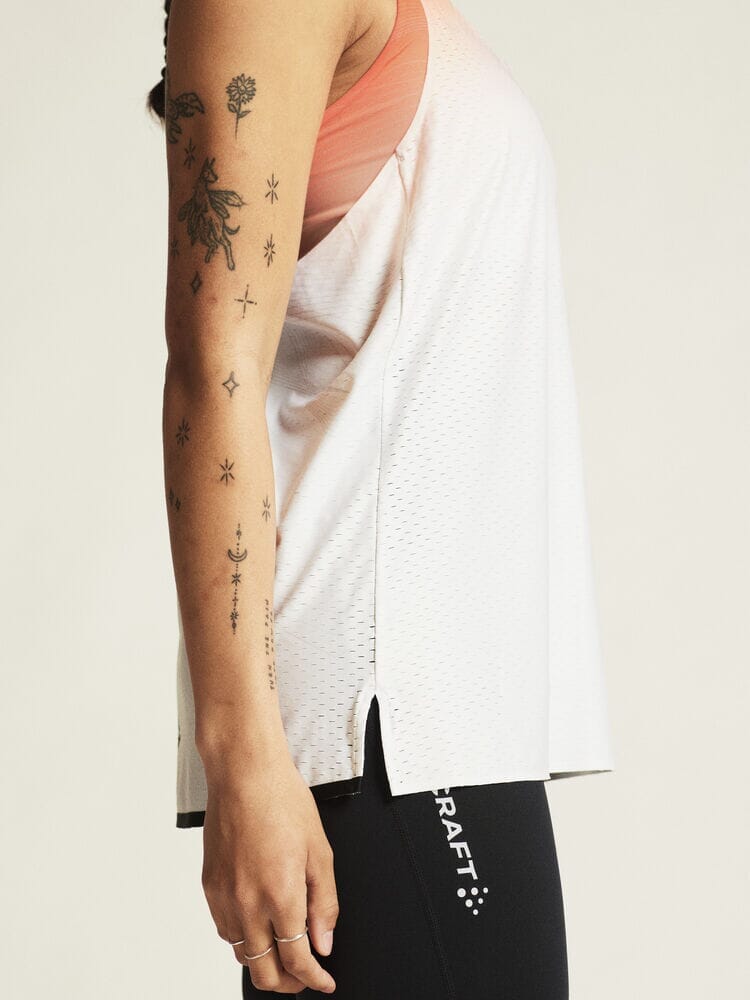 Women's Race Day Singlet - White/Multi - Image 5