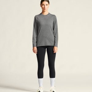 Women's Thermal Mesh CN - Dk Grey Melange