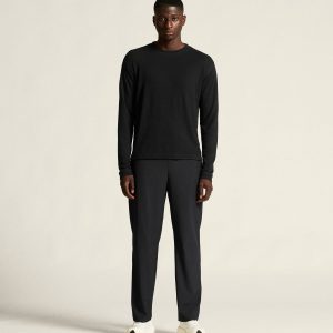Men's Wool Waffle RN - Black