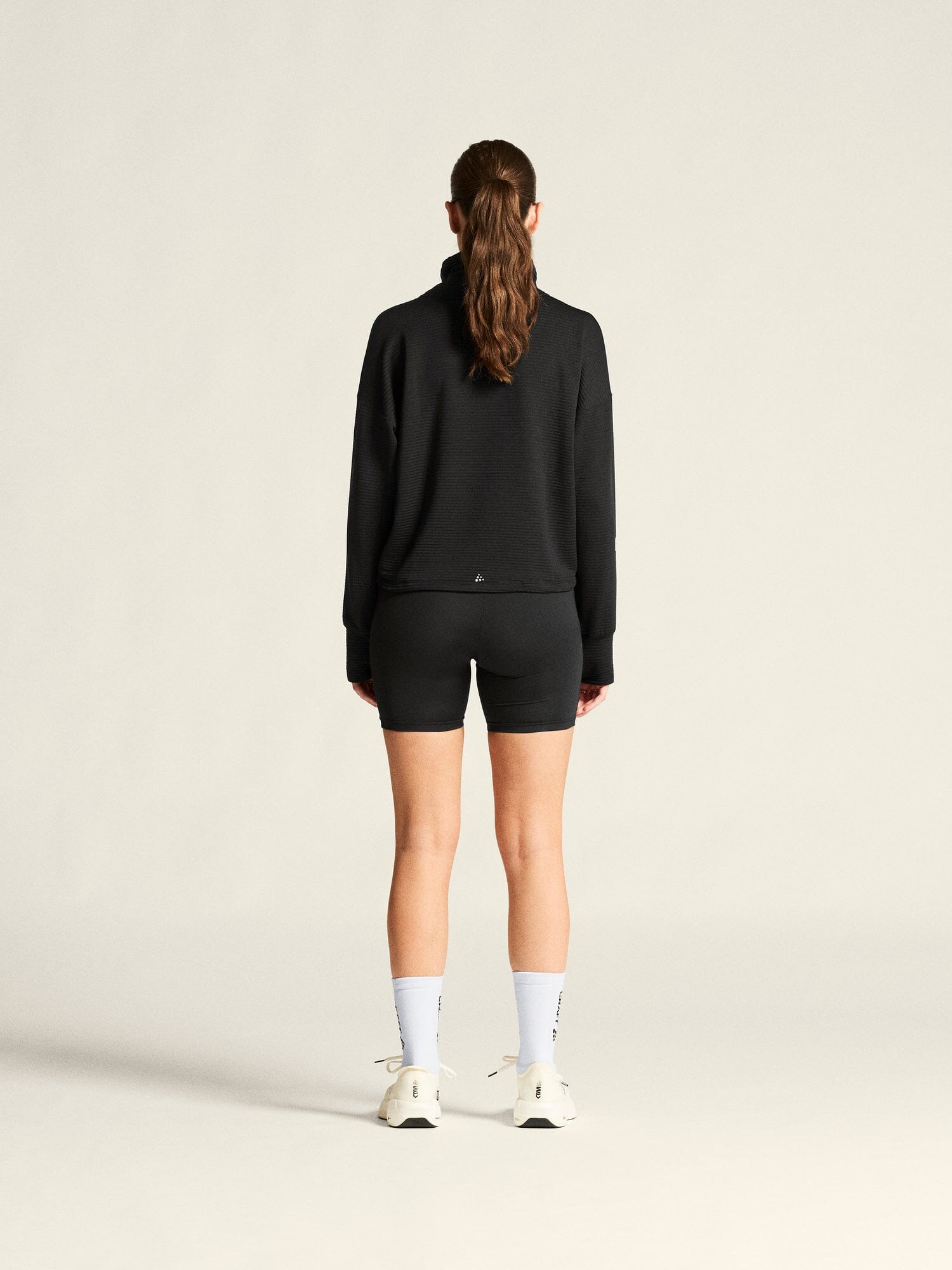 Women's SubZ Funnelneck Running Jersey - Black - Image 7