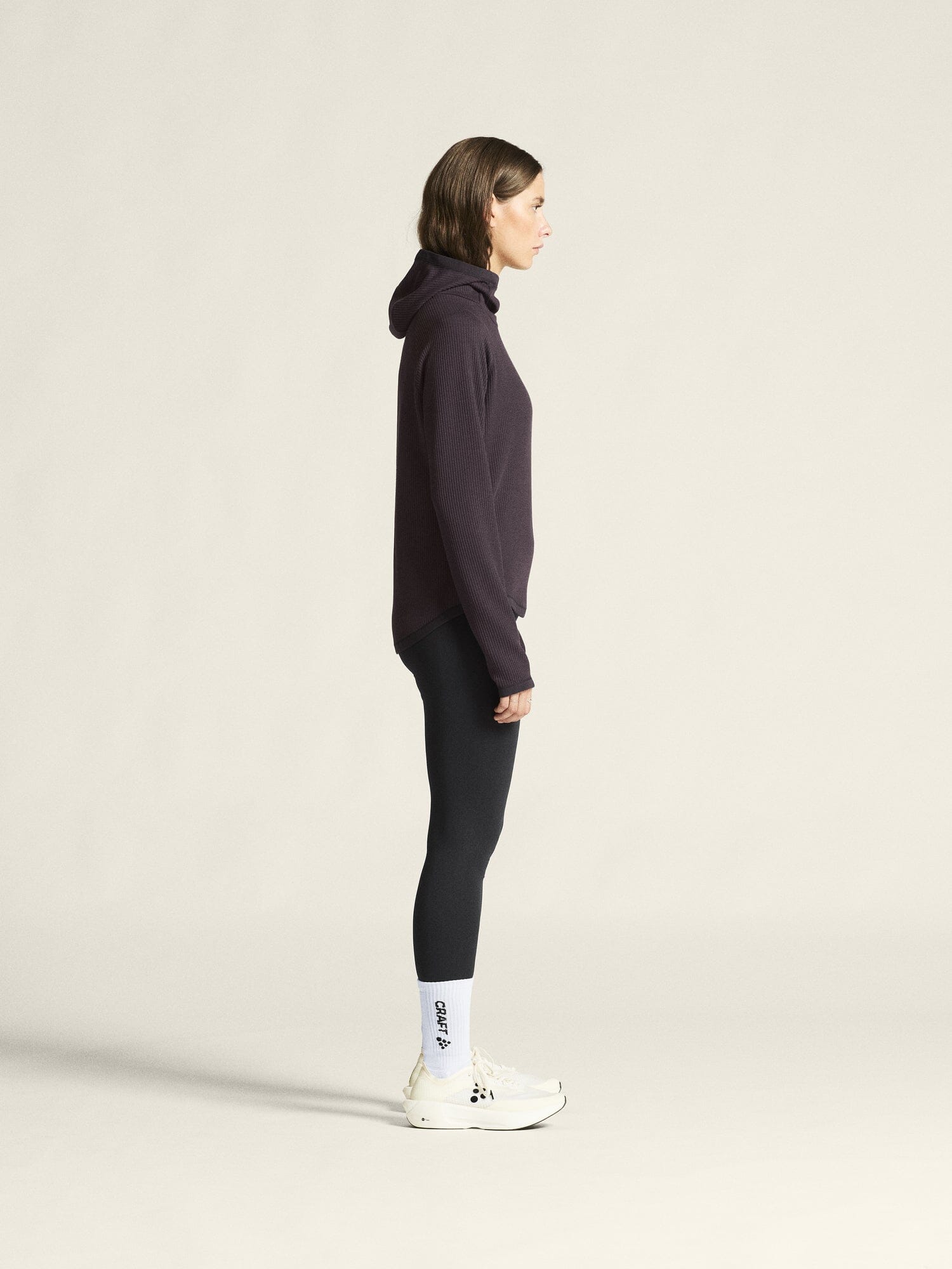 Women's Grid Hood - DK PLUM - Image 6