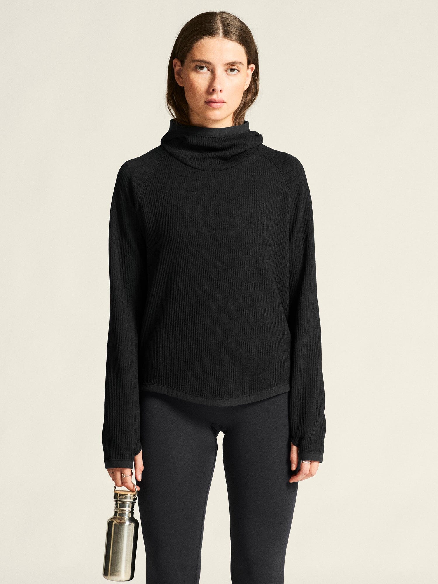 Women's Grid Hood - Black - Image 2