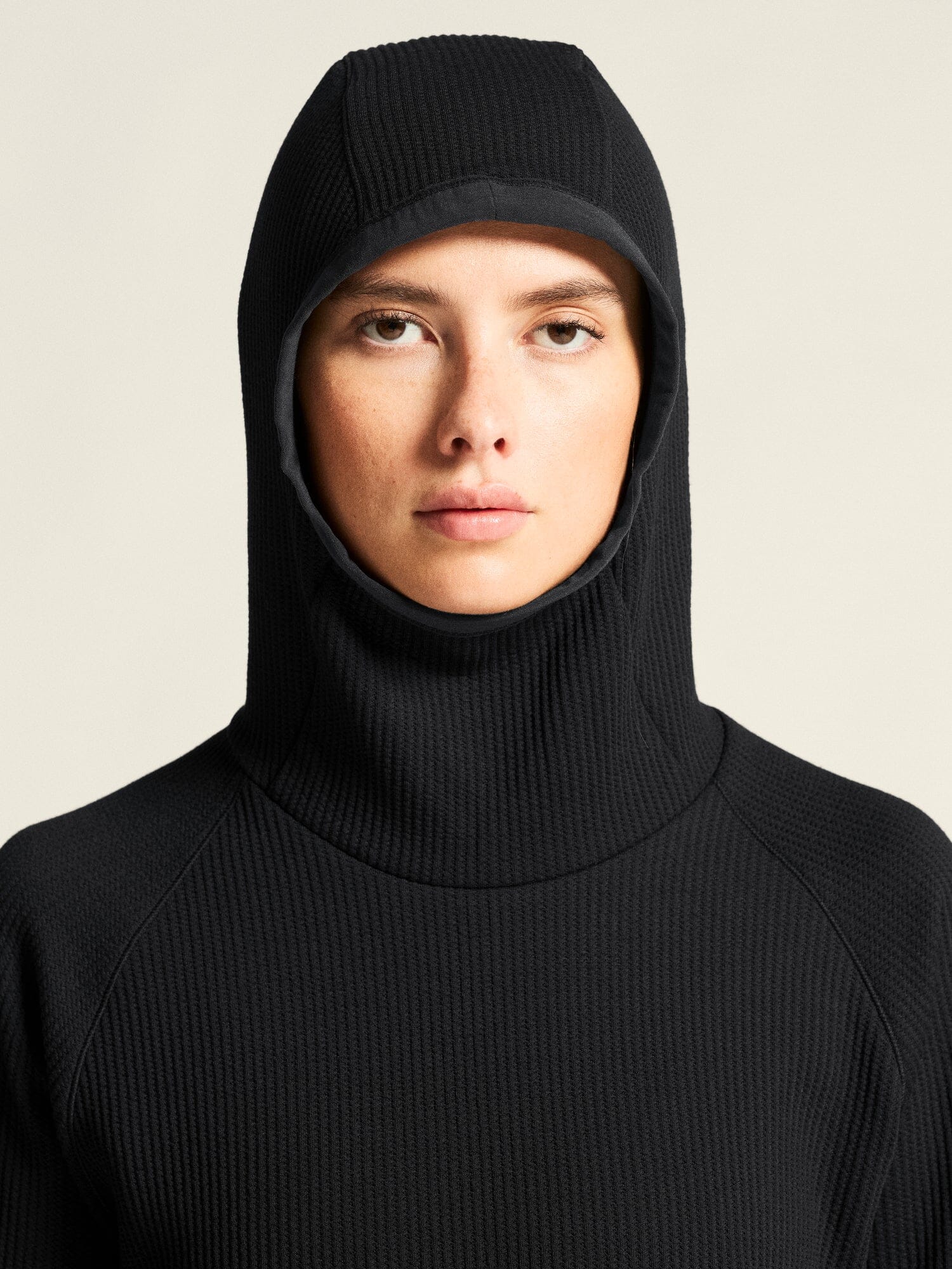 Women's Grid Hood - Black - Image 4