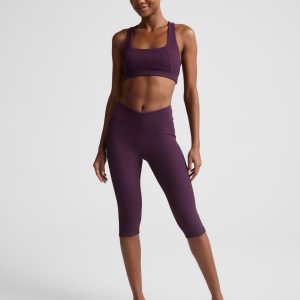 Impulse Ribbed V-Waist Pedal Pusher Legging