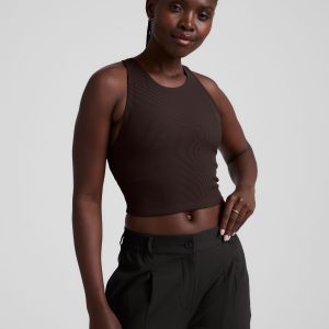 Refocus Ribbed Cropped Tank