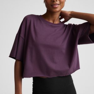 SoftKnit Better Than Ever Cropped Cotton Tee