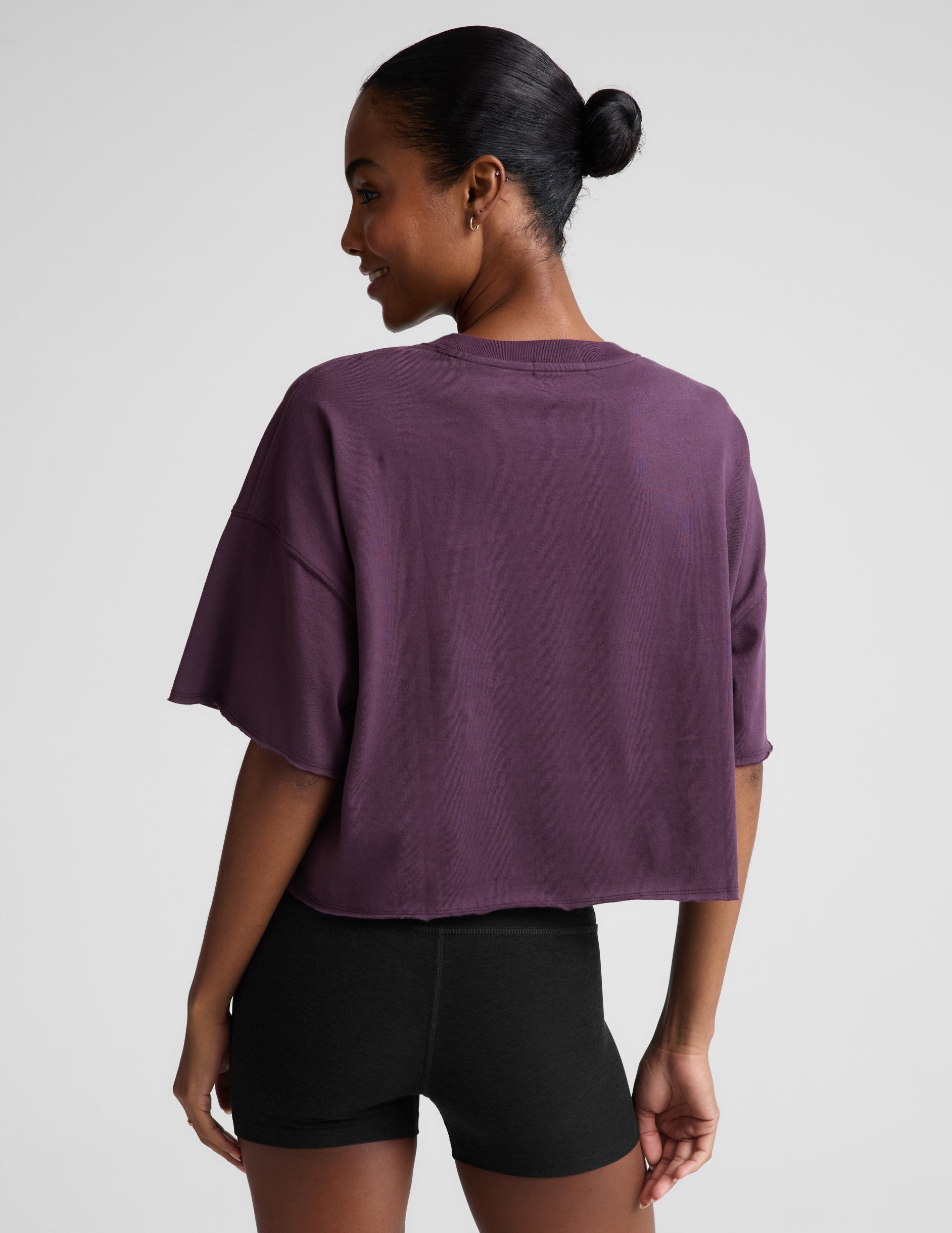 SoftKnit Better Than Ever Cropped Cotton Tee - Image 3