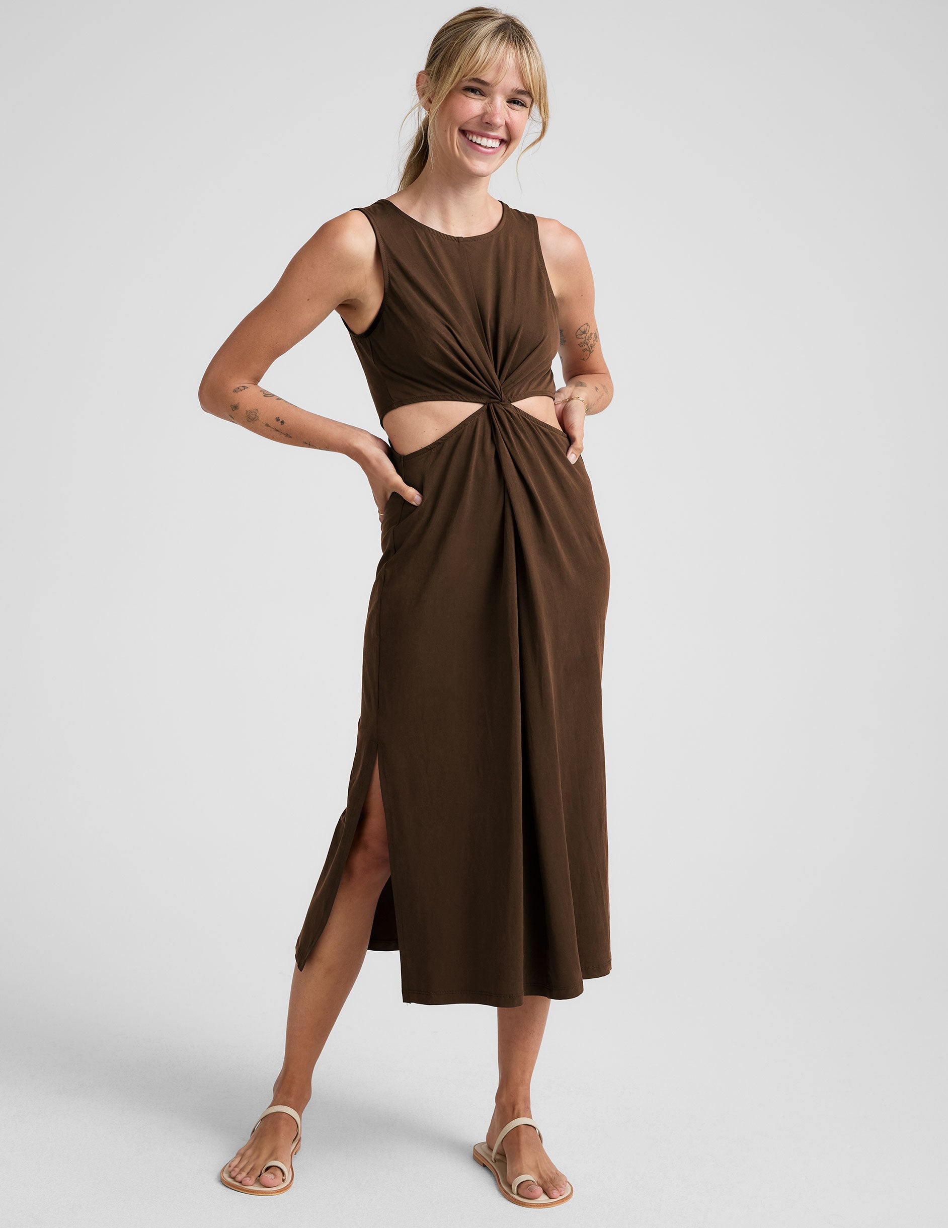 Around The World Front Twist Dress