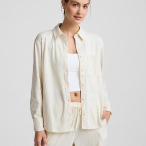 Breathe Easy Comfort Cord Button Up