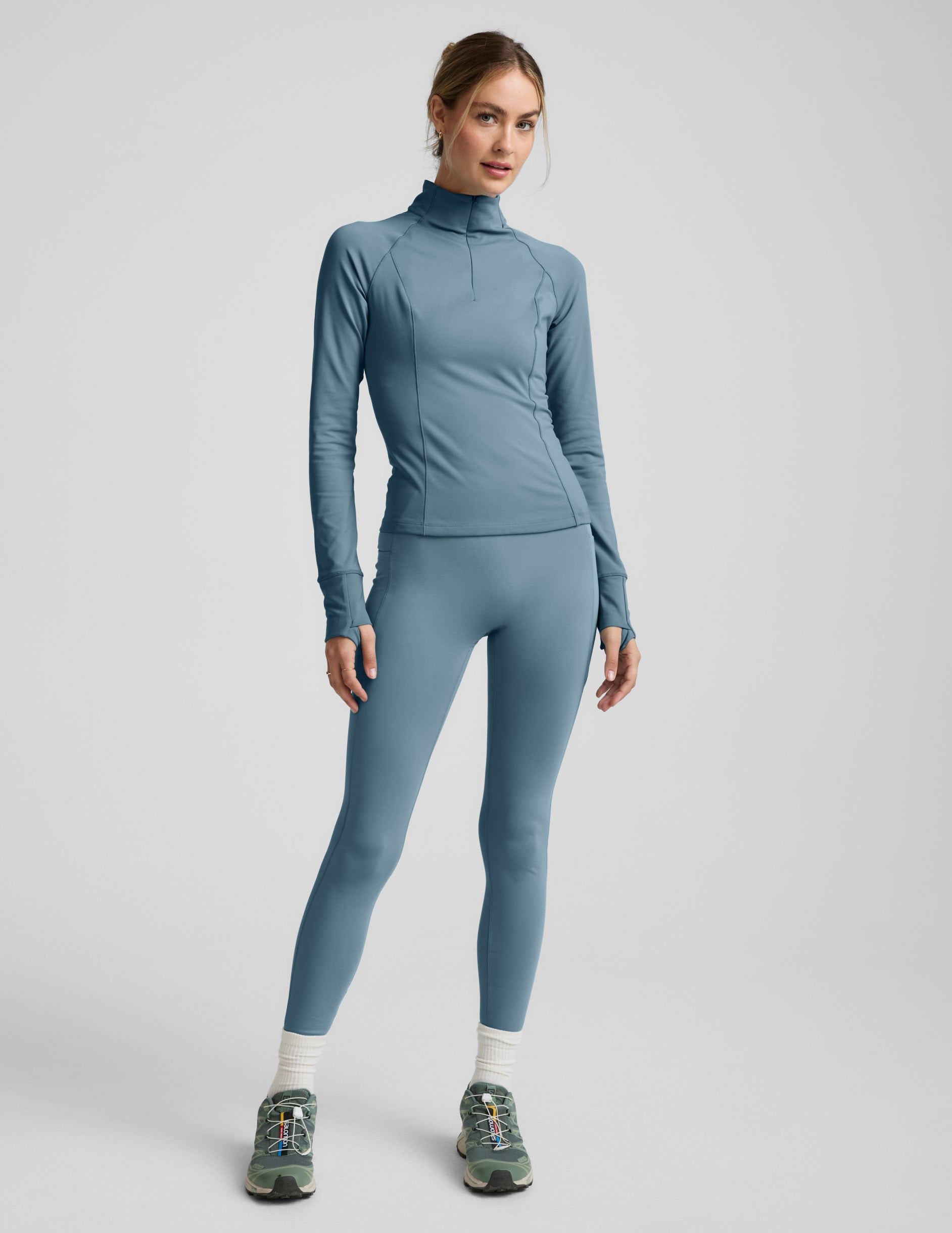 Pacer Fleece-Backed Zip Pocket Full Length Legging