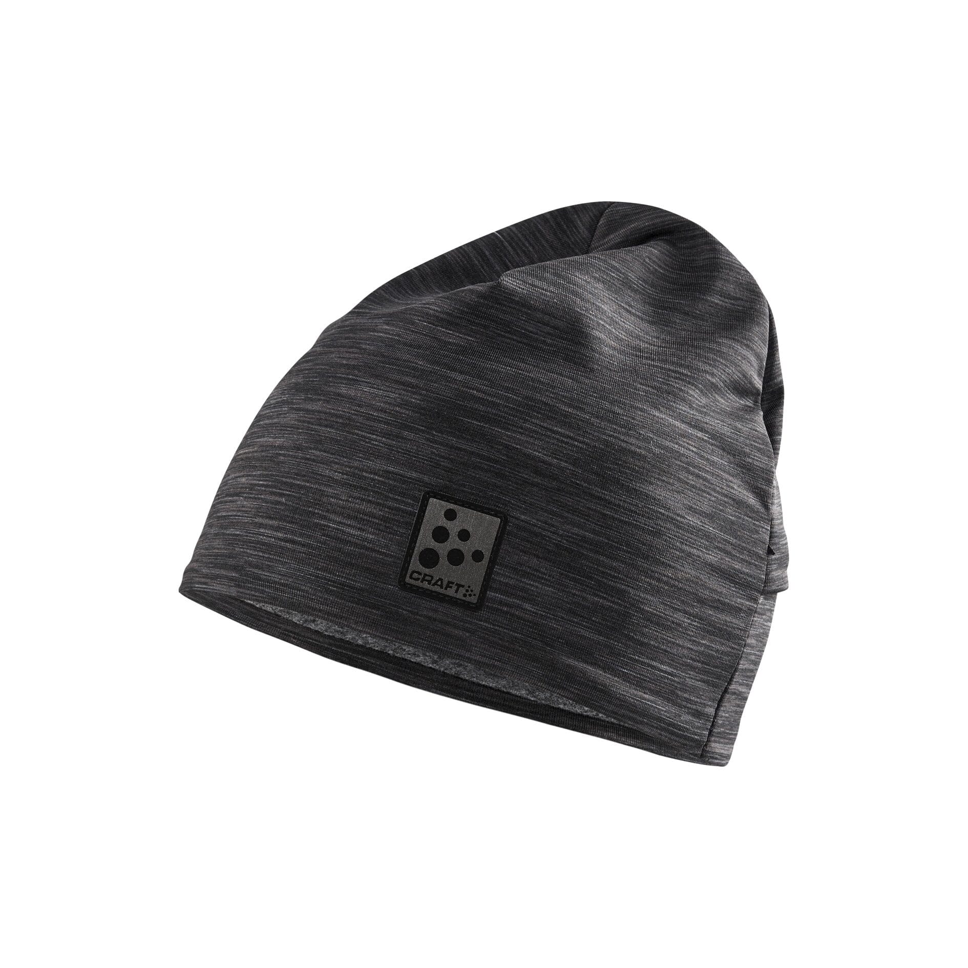 Microfleece Ponytail Hat - Black Melange