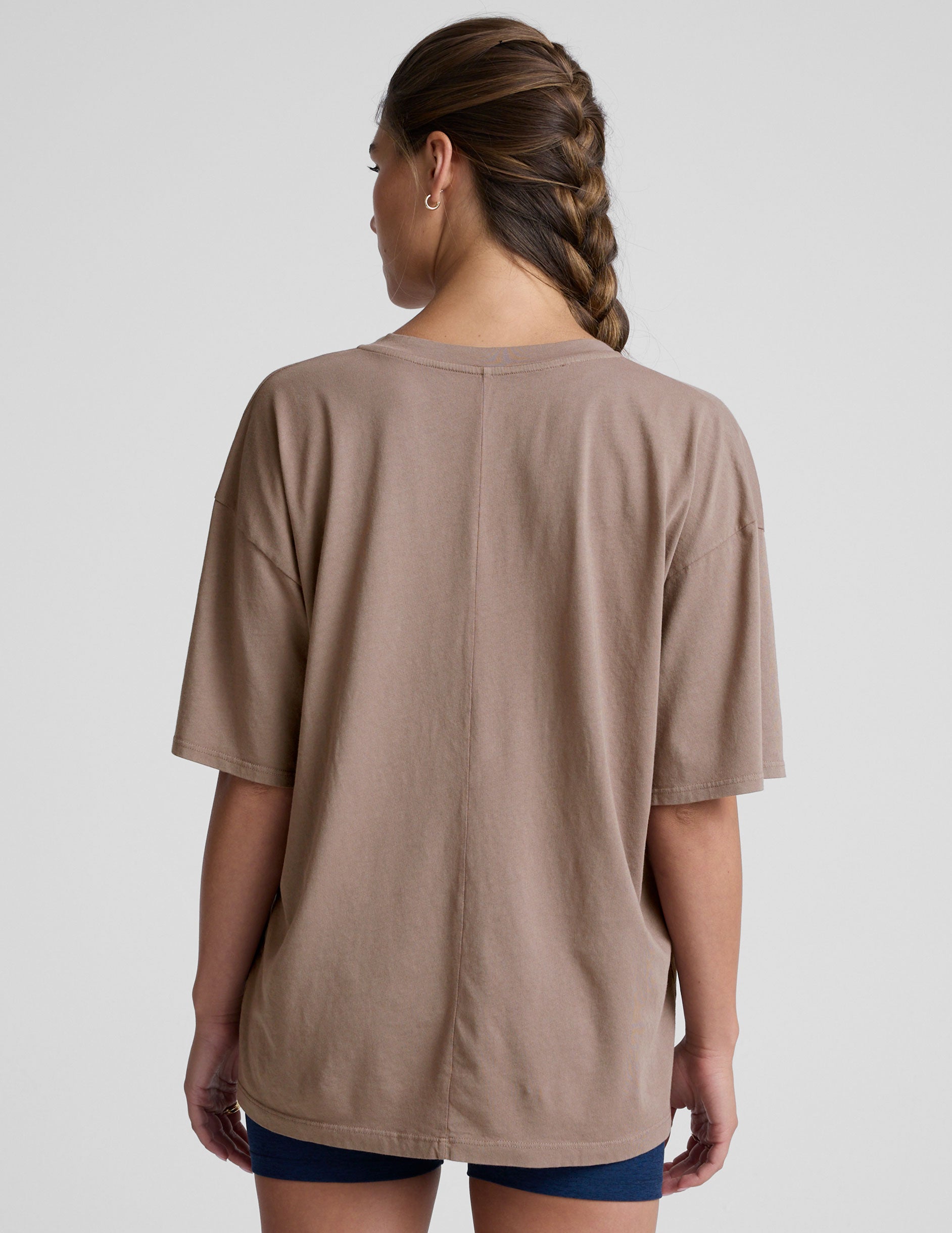Oversized V-neck Cotton Tee - Image 3