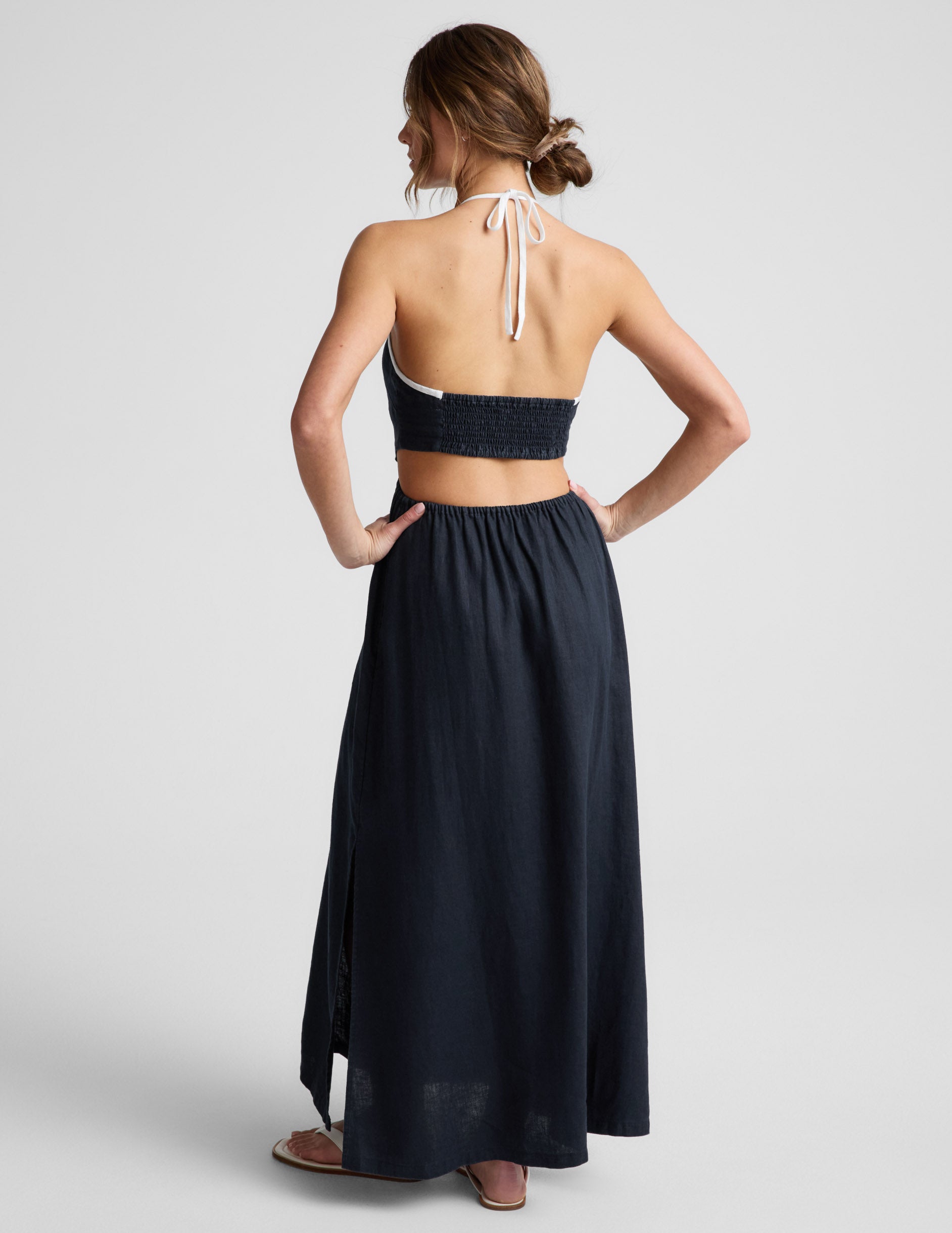 SoftWash Linen Halter Dress - Image 4