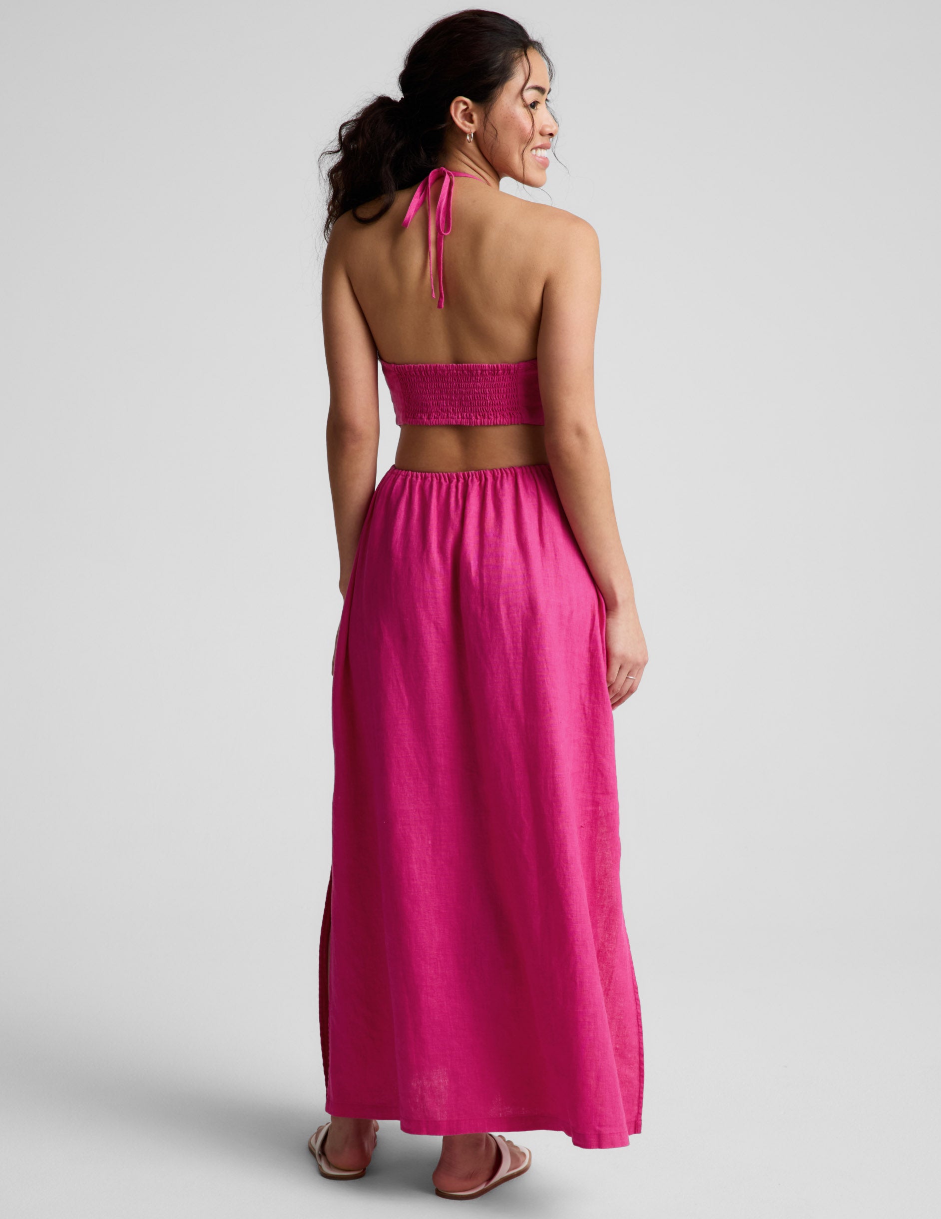 SoftWash Linen Halter Dress - Image 2