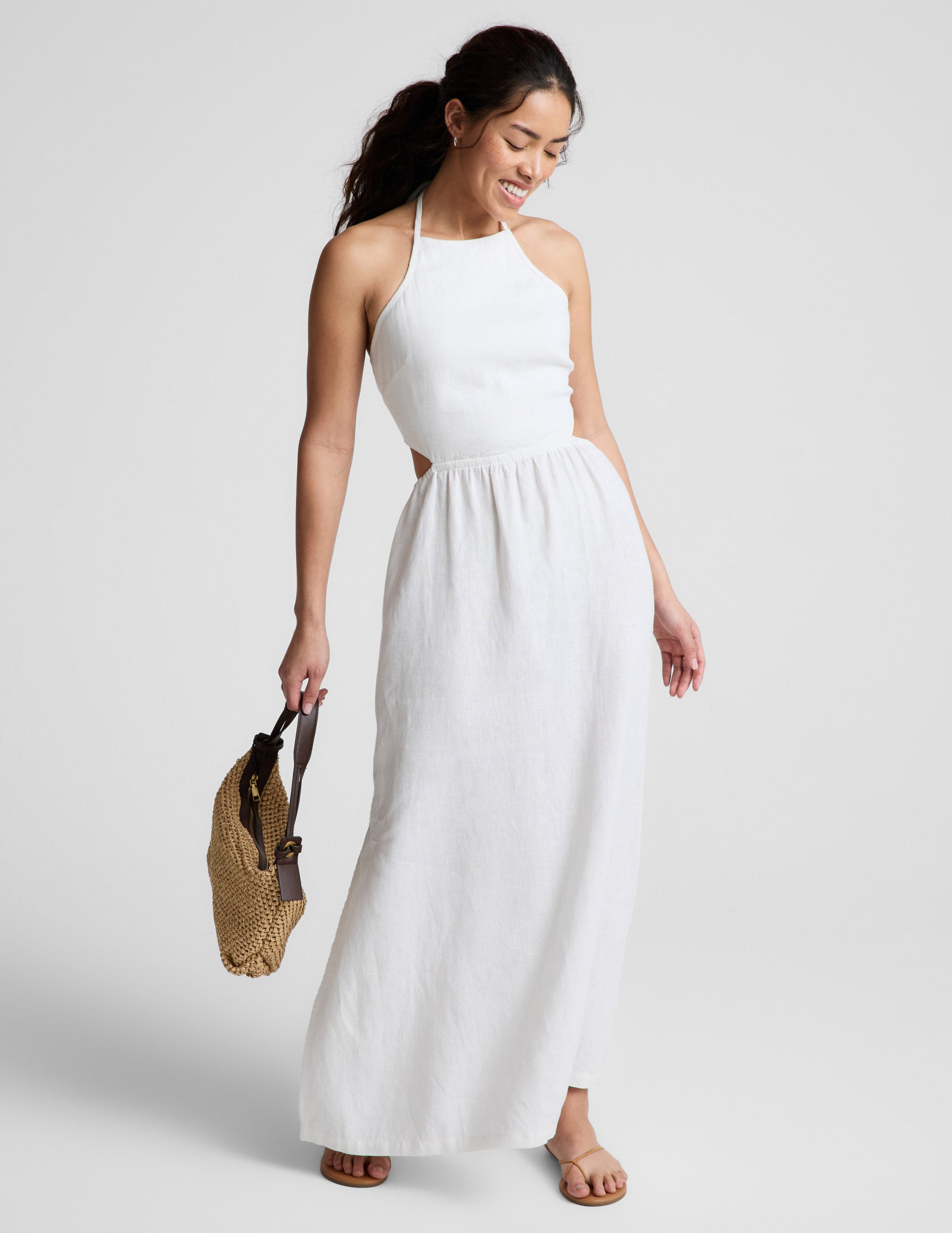 SoftWash Linen Halter Dress - Image 3