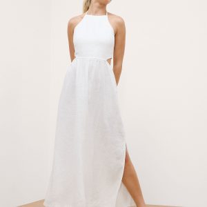 SoftWash Linen Halter Dress