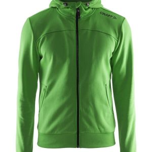 Men's Leisure Full Zip Hoodie - CRAFT GREEN
