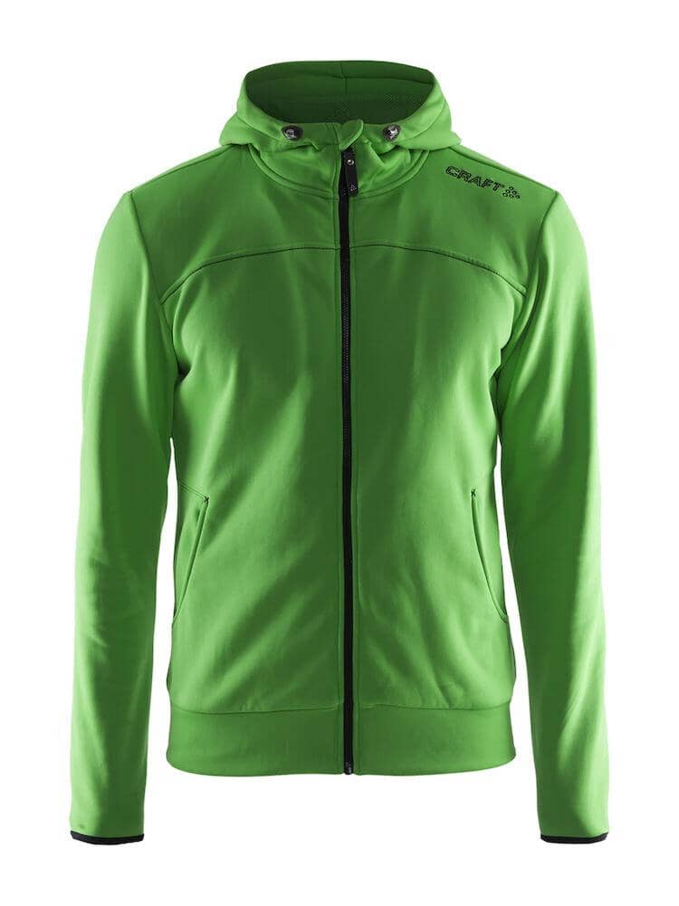 Men's Leisure Full Zip Hoodie - CRAFT GREEN