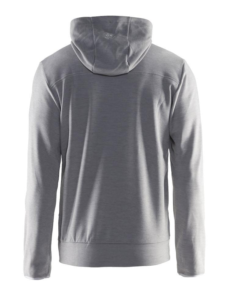 Men's Leisure Full Zip Hoodie - GREY - Image 2