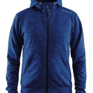 Men's Leisure Full Zip Hoodie - DEEP MELANGE