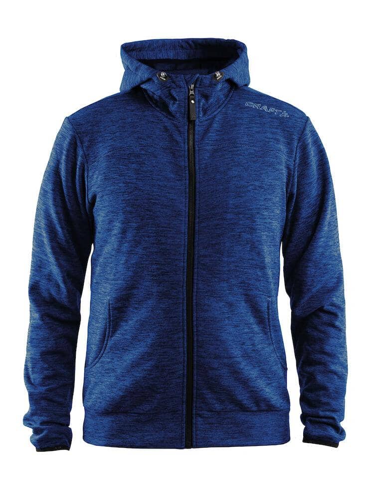 Men's Leisure Full Zip Hoodie - DEEP MELANGE