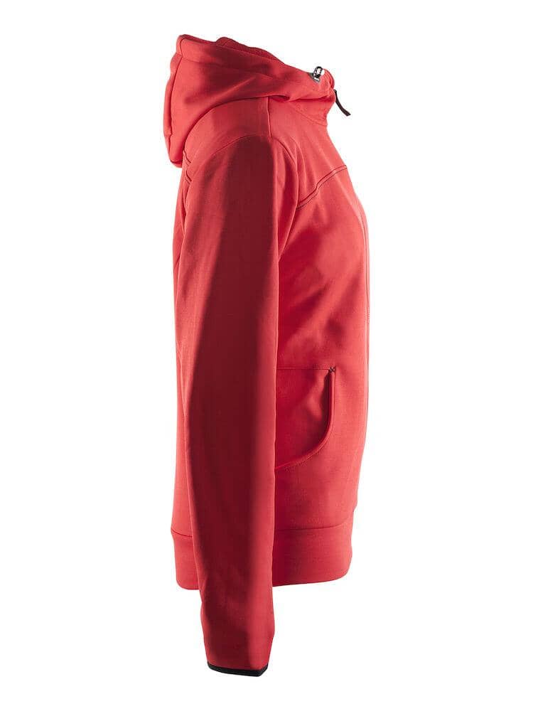 Women's Leisure Full Zip Hood - BRIGHT RED/BLACK - Image 4
