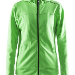 Women's Leisure Full Zip Hood - CRAFT GREEN