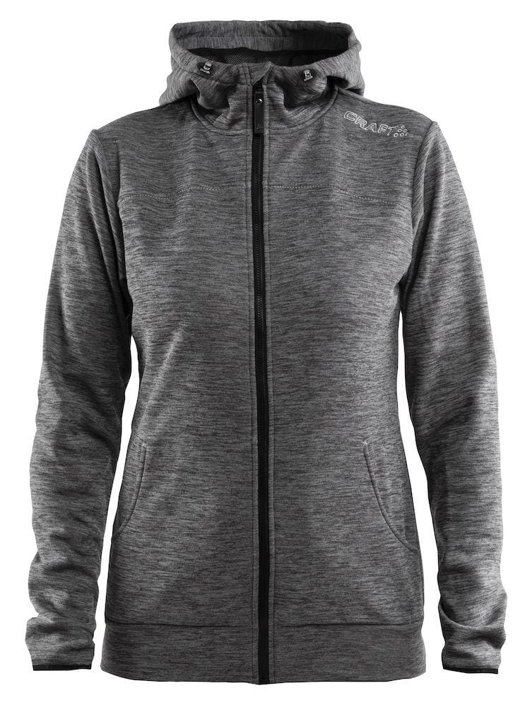 Women's Leisure Full Zip Hood - DARK GREY MELANGE - Image 4
