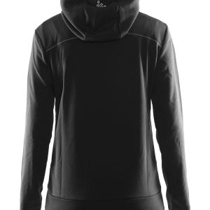 Women's Leisure Full Zip Hood - BLACK/PLATINUM