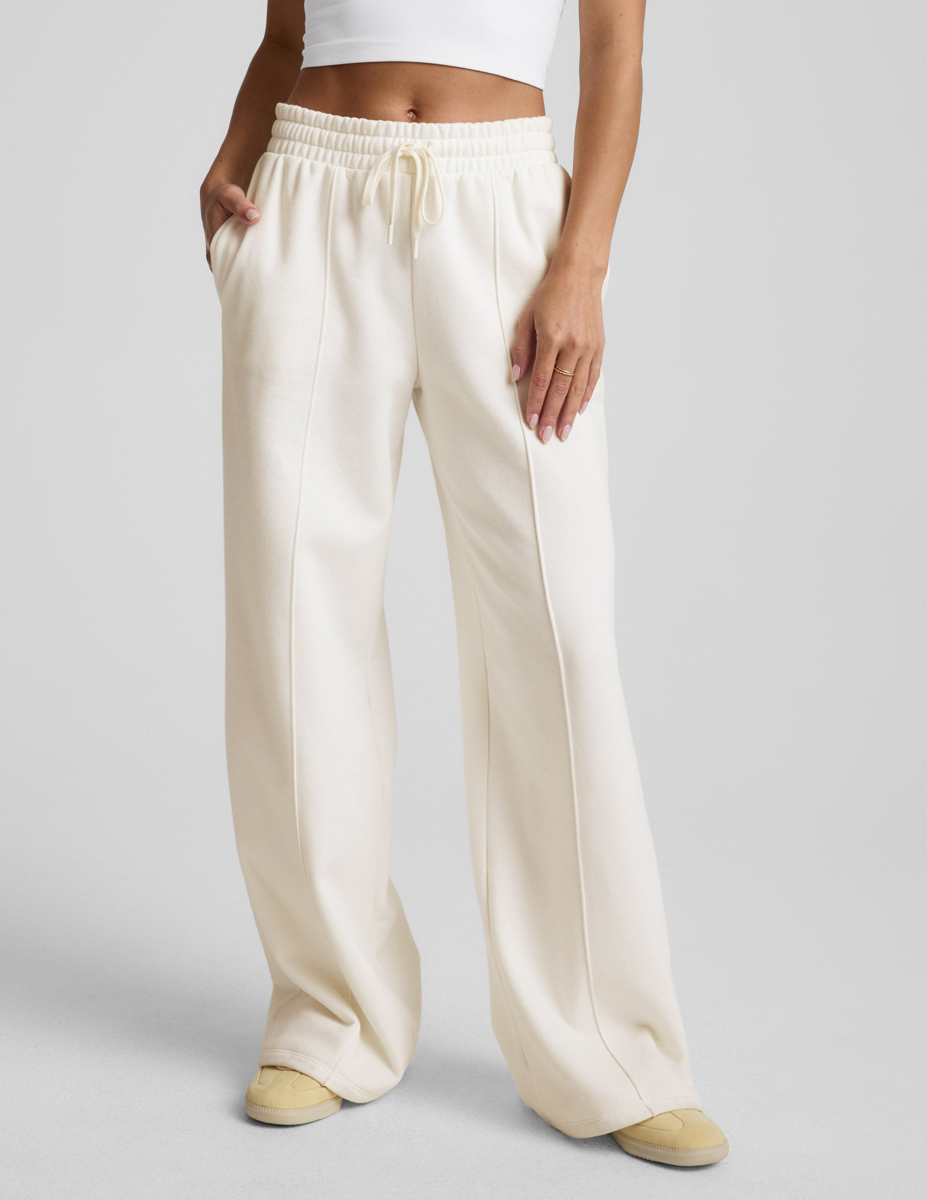 LuxeFleece? Pintuck Wide Leg Pant - Image 2