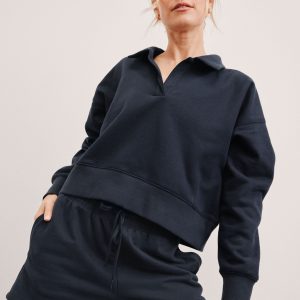 LuxeFleece? Collared Sweatshirt