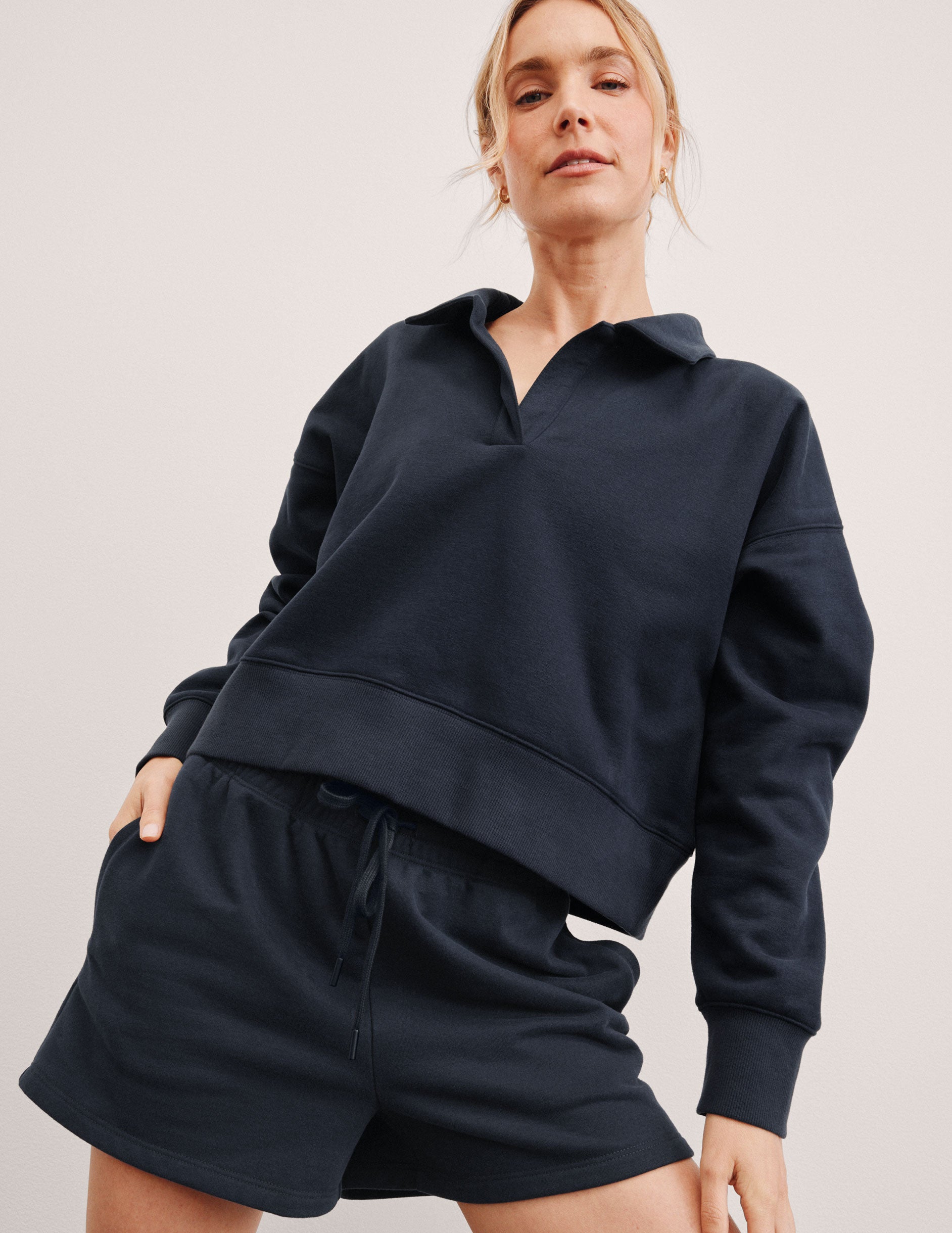 LuxeFleece? Collared Sweatshirt