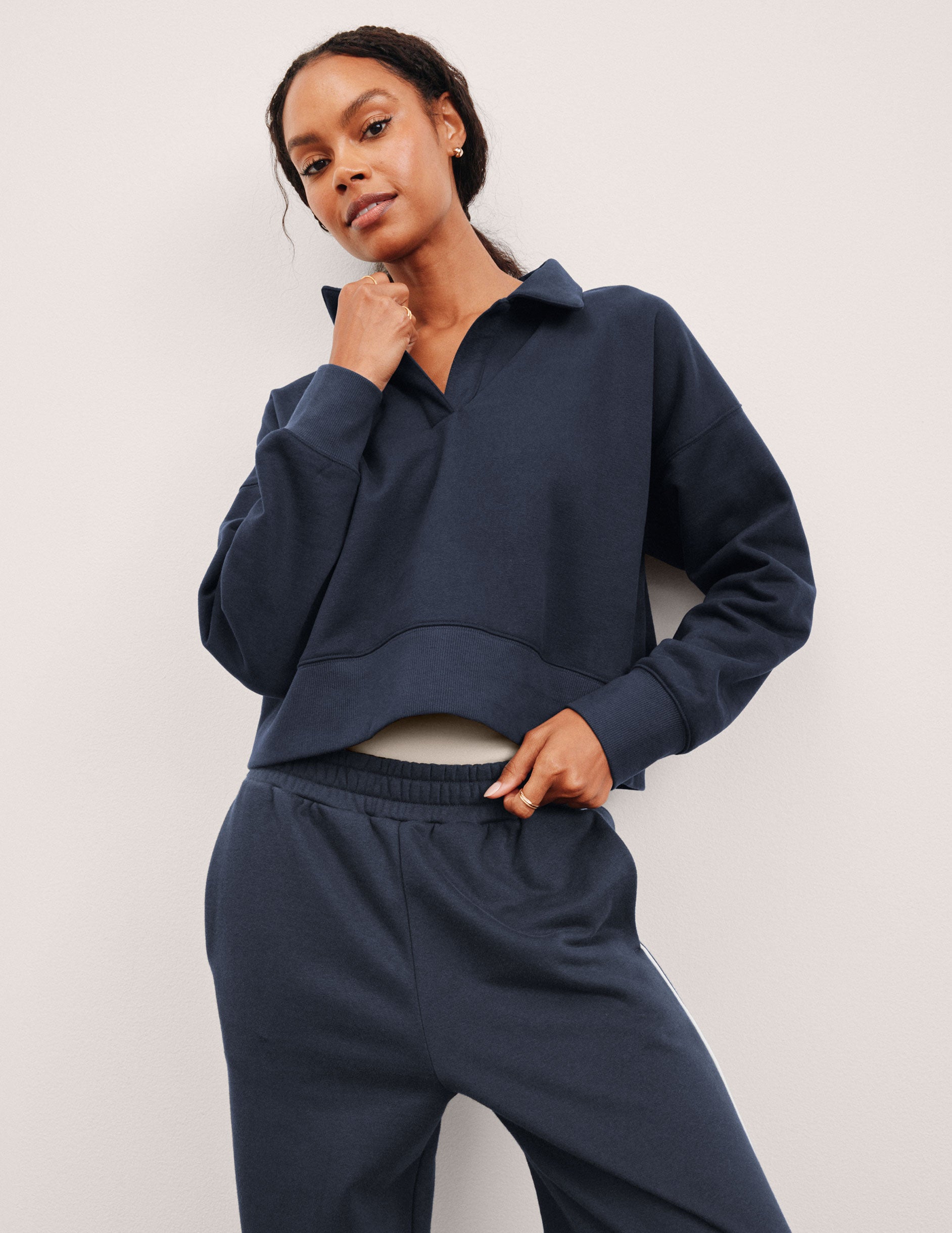 LuxeFleece? Collared Sweatshirt - Image 2