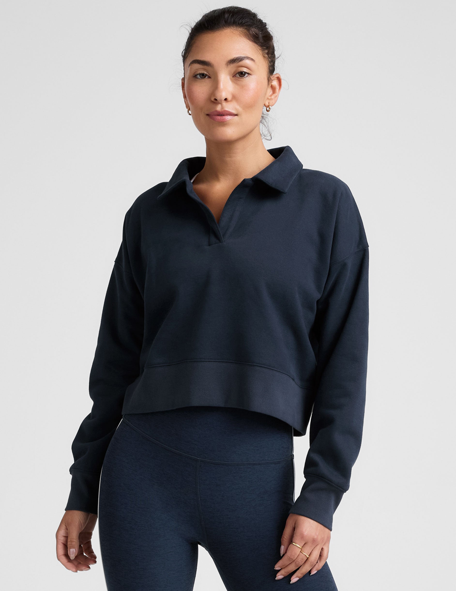 LuxeFleece? Collared Sweatshirt - Image 3