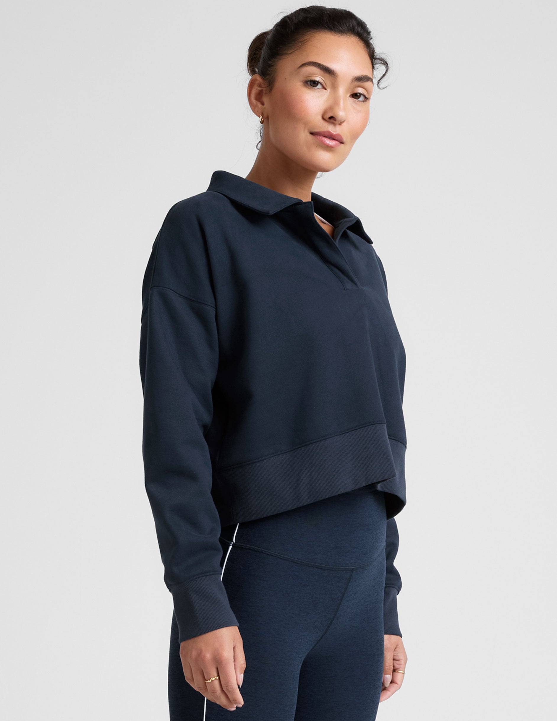 LuxeFleece? Collared Sweatshirt - Image 4