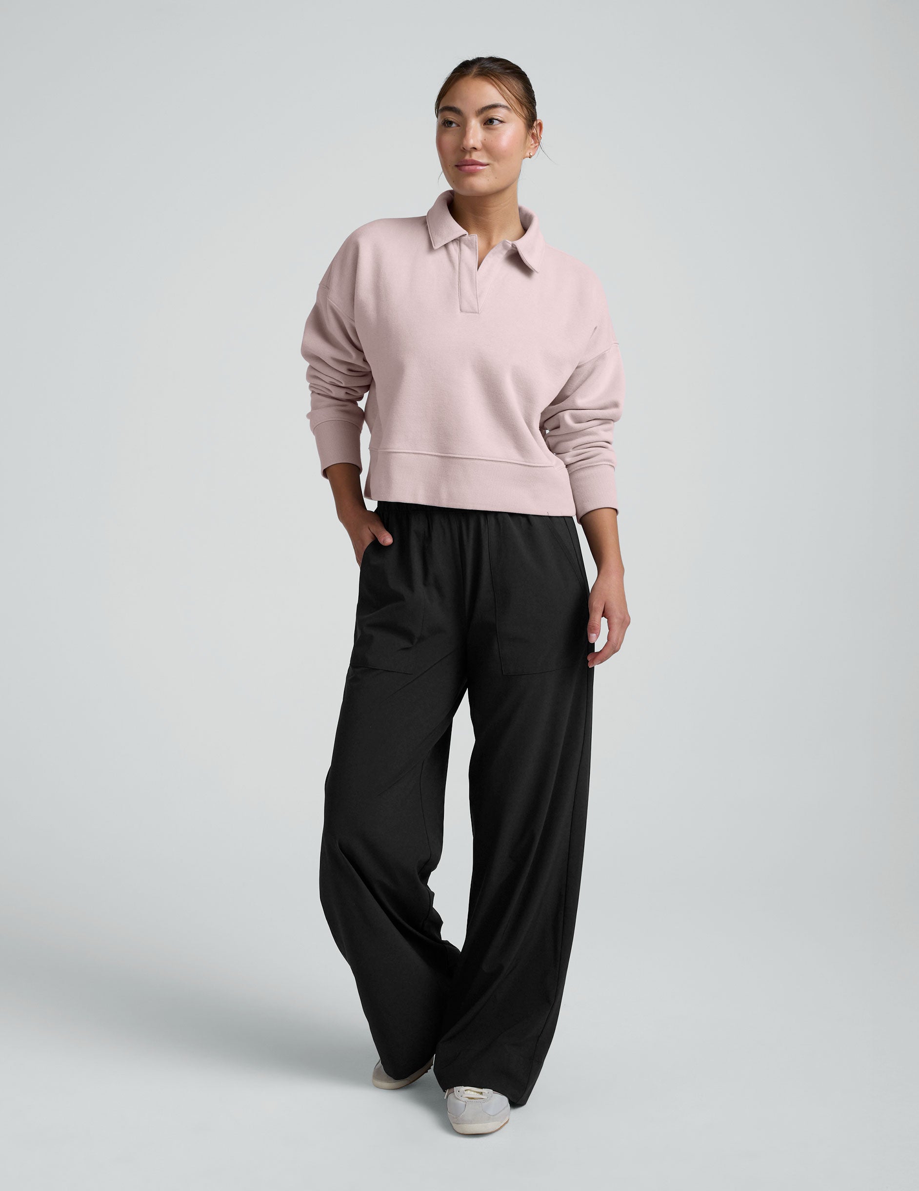 LuxeFleece? Collared Sweatshirt - Image 2