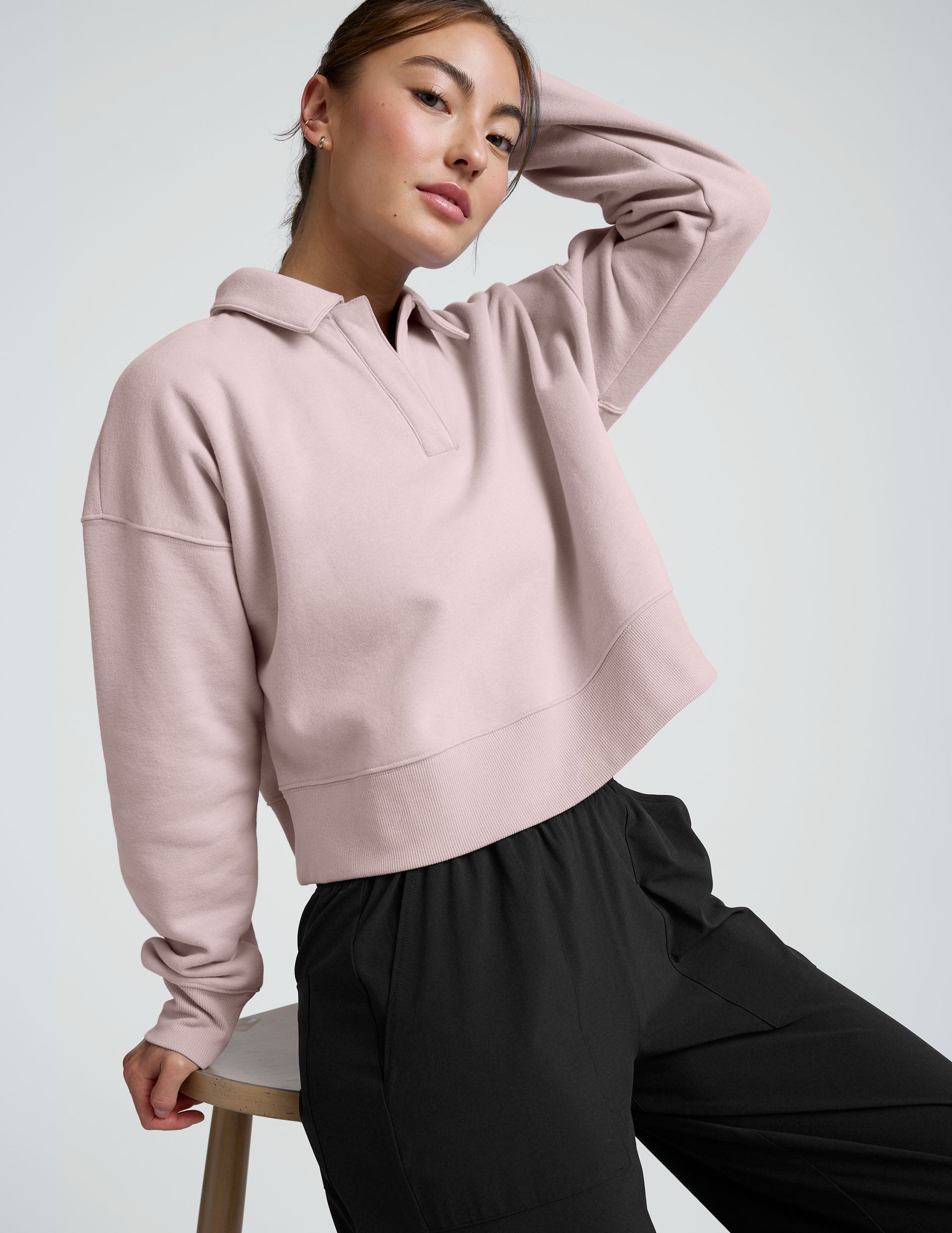 LuxeFleece? Collared Sweatshirt - Image 3