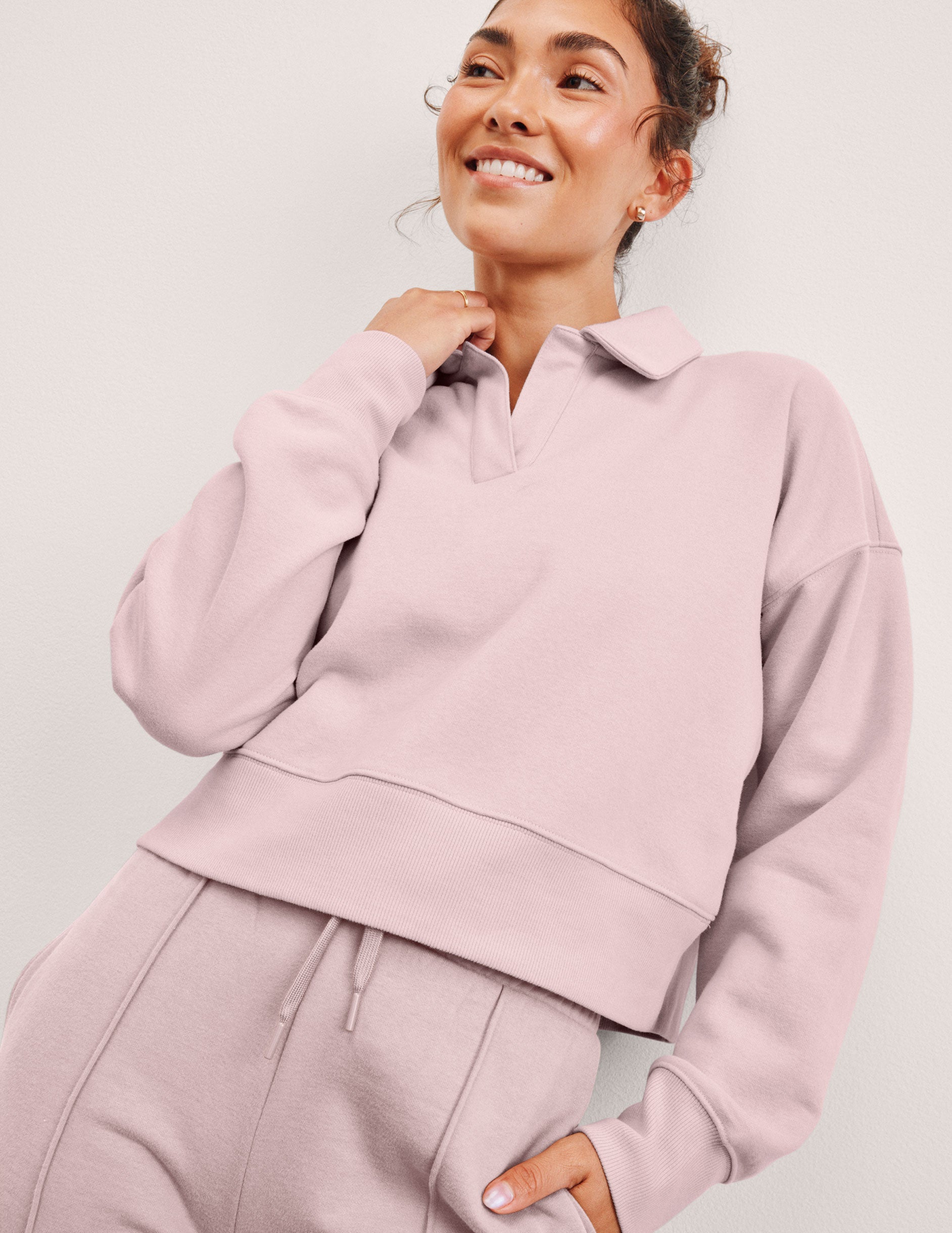 LuxeFleece? Collared Sweatshirt
