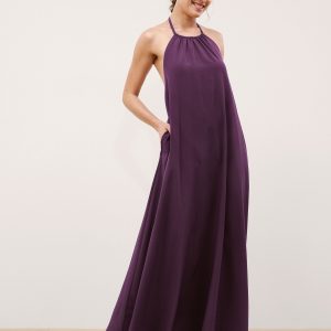 Go With The Flow Halter Dress