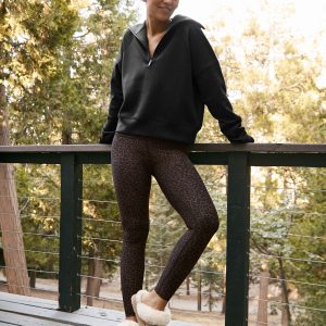 Espresso Leopard SoftMark High Waisted Midi Legging