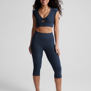 Spacedye? Mid-Rise Slit Pedal Pusher Legging
