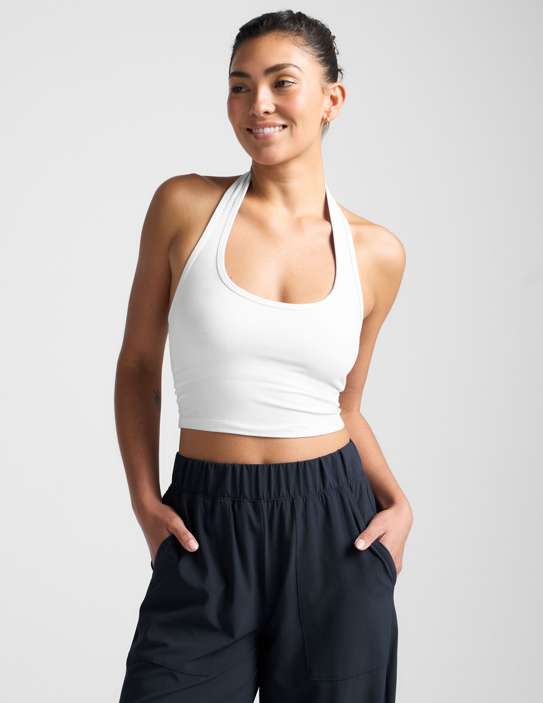 Spacedye? Well Rounded Cropped Halter Tank