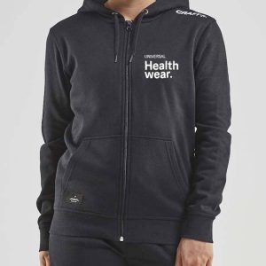 Women's Universal Healthwear Full Zip Hoody - Black